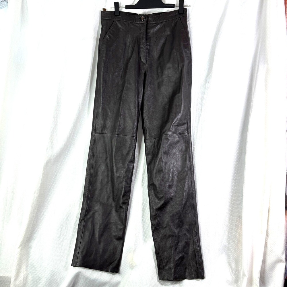 Flash By BFC Brown 100% Leather Vintage Pants Sz 30